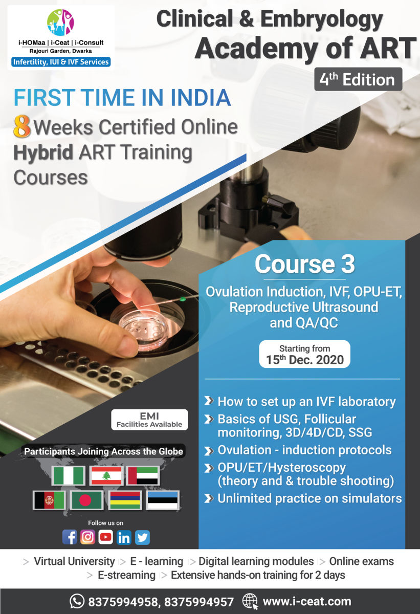 Course Name : Ovulation Induction, IVF, OPU-ET, Reproductive Ultrasound and QA/QC