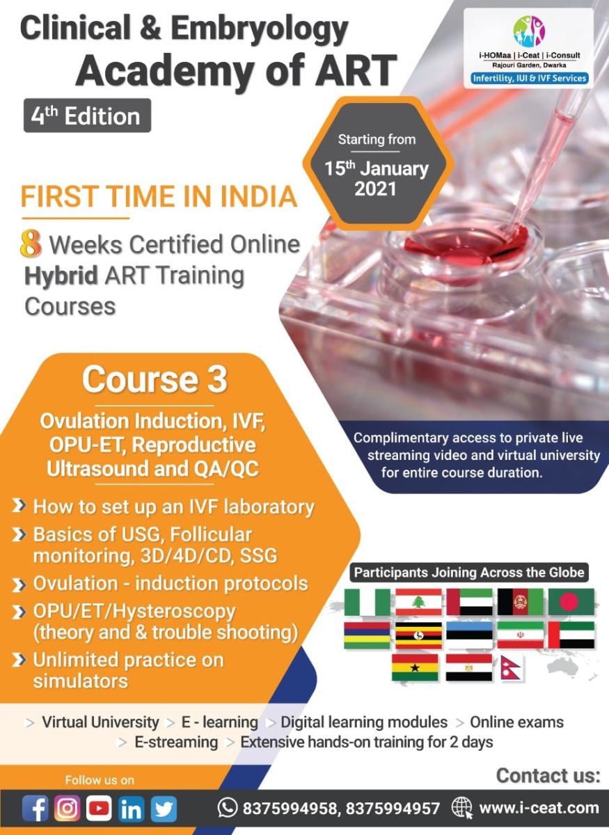 Course Name : Ovulation Induction, IVF, OPU-ET, Reproductive Ultrasound and QA/QC