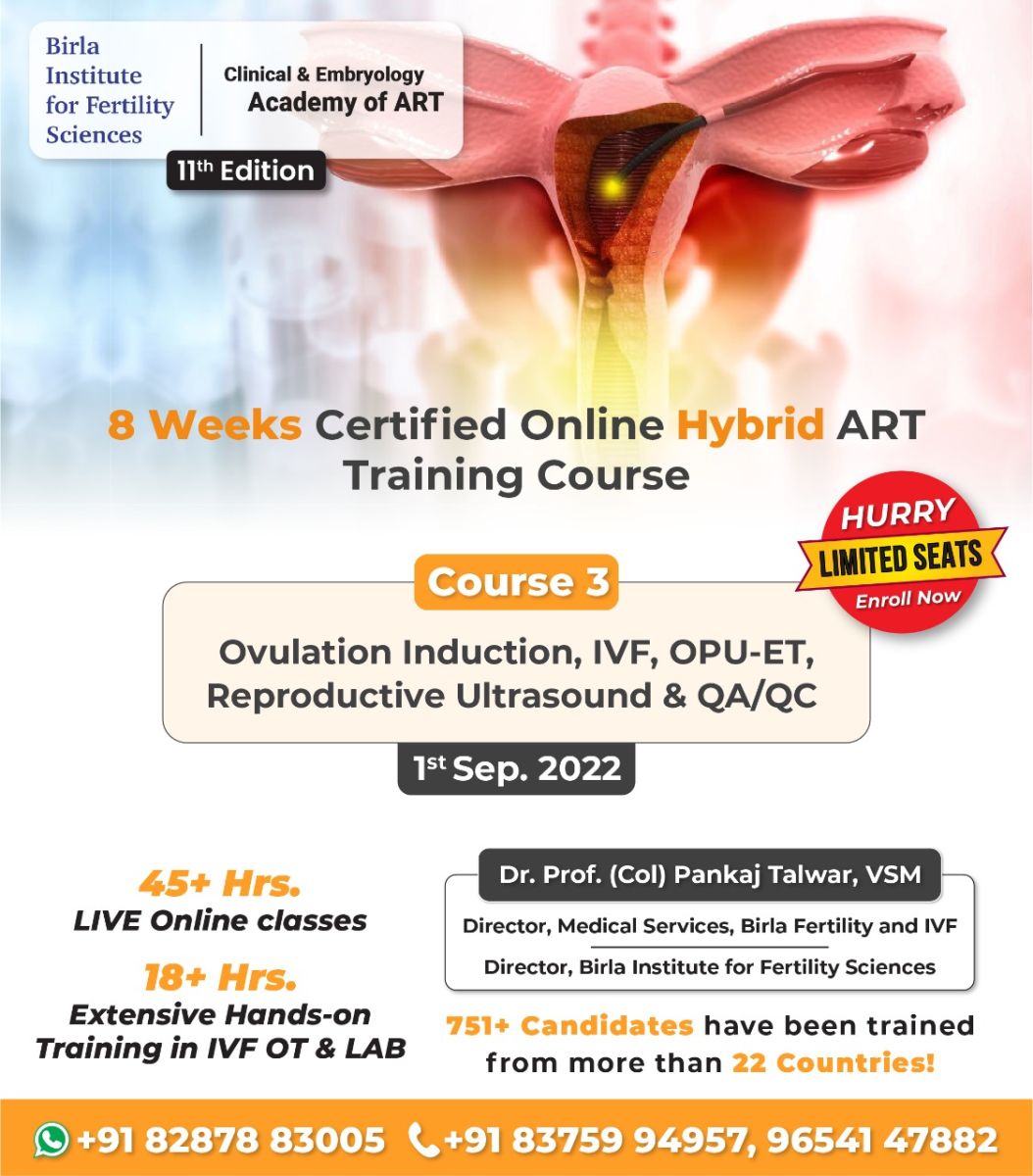 Course 03- Ovulation Induction, IVF, OPU-ET, Reproductive Ultrasound, and QA/QC