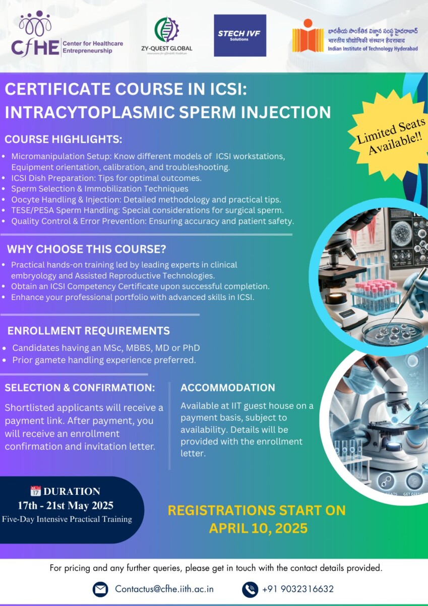 Lifeinvitro Academy’s upcoming certificate courses in ART