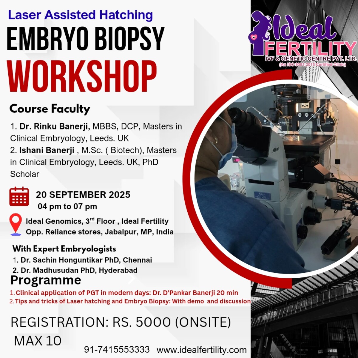 Embryo biopsy workshop